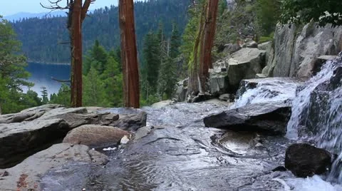 Lake Tahoe 19 Emerald Bay Eagle Falls Stock Footage