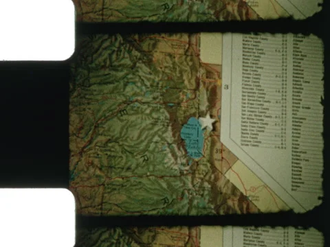 Lake Tahoe 1966 Map Stock Footage 306992549