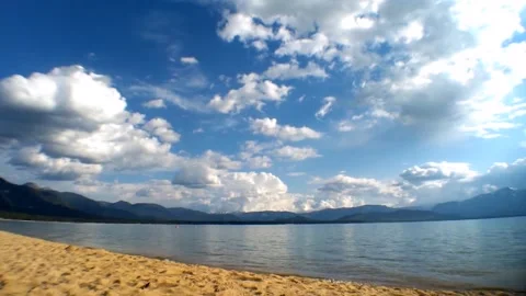 Lake Tahoe Cloud Time Lapse Stock Footage 140365664