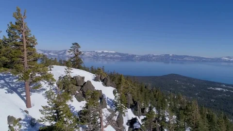 Lake Tahoe Mt Watson Dynamic Pan Video stock 73531176