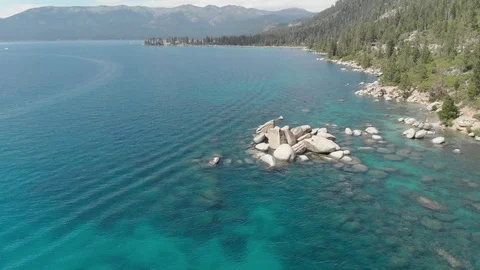 Lake Tahoe Rocks Video stock 98466751
