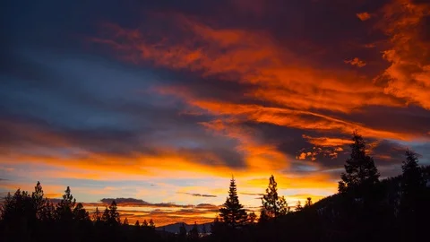 Lake Tahoe Sunrise 12-16-18 UHD Stock Footage