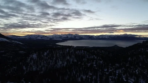 Lake Tahoe Sunset Stock Footage 101042360