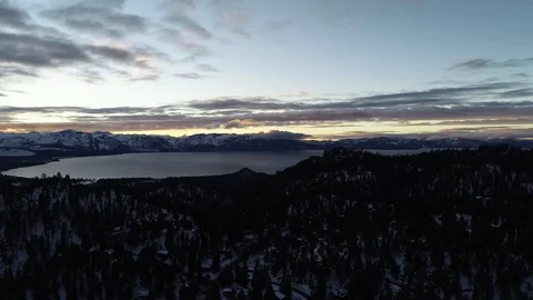 Lake Tahoe Sunset Stock Footage 101042376