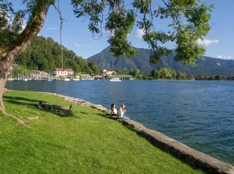 Lake Tegernsee in Upper Bavaria Stock Photos