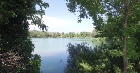 Lake - telese Terme - Benevento - Italy Stock Footage