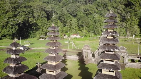 Lake Temple Drone HD 1 Stock Footage 212417517