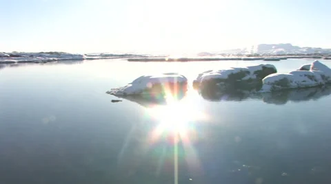 Lake Thingvalla pan Stock Footage 35936239