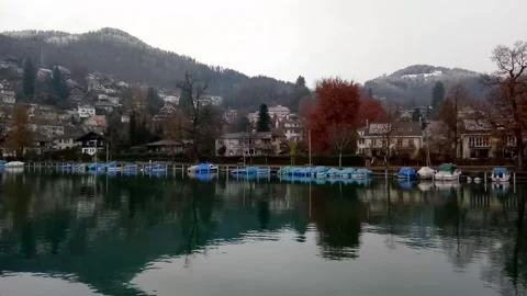 Lake Thun boat trip Stock Footage 247036287