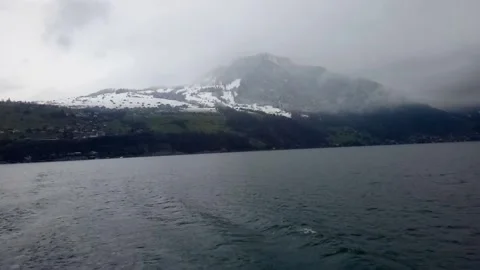 Lake Thun boat trip Stock Footage 247036292