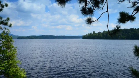 Lake Time Lapse with Moving Clouds Stock Footage 27416508
