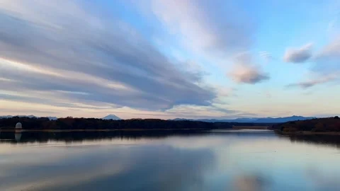 Lake Time Lapse With Mt. Fuji Stock Footage 149160399