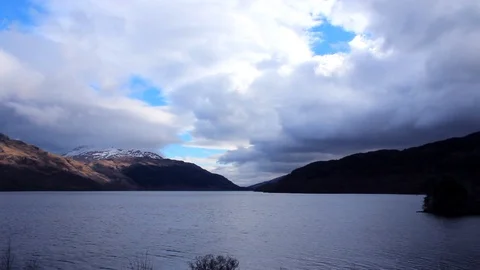 Lake Timelapse on a cloudy day Stock Footage