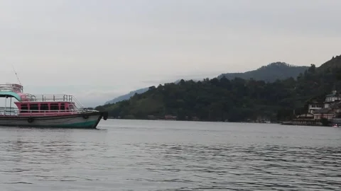 Lake toba ferry Stock Footage 243874244
