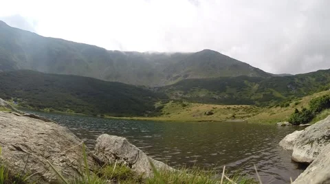 The lake from the top of the mountain Stock Footage 41340507