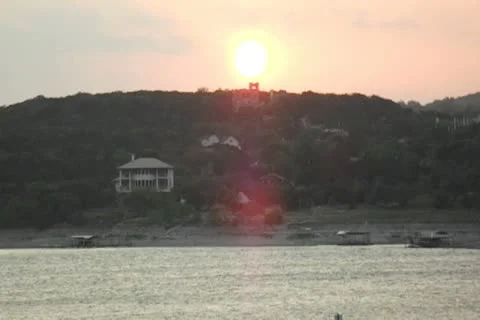 Lake travis sunset Stock-Footage 10654235