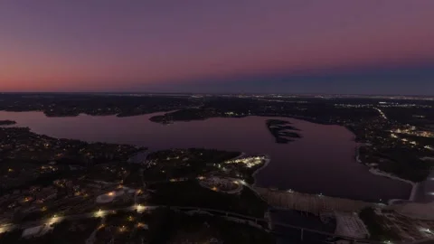 Lake Travis, Texas in the Evening Video stock 161609674