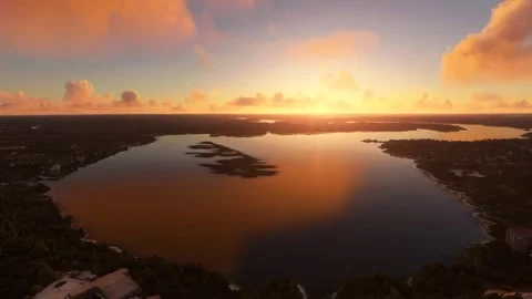 Lake Travis, Texas Sunset Video stock 161610592