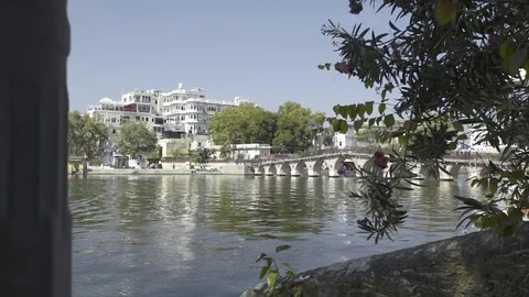 Lake in udaipur Stock Footage 82315190