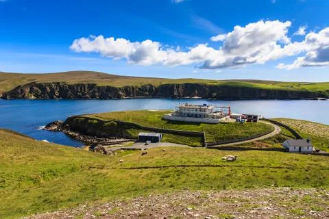 Lake under cloudy sky Foto stock