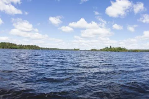 Lake under a cloudy sky Foto stock