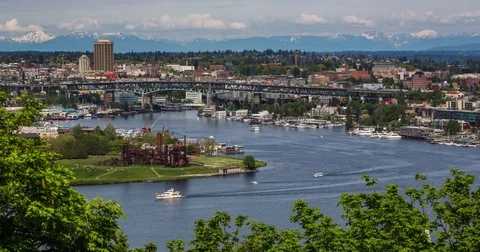 Lake Union Time-Lapse Stock Footage 76223114