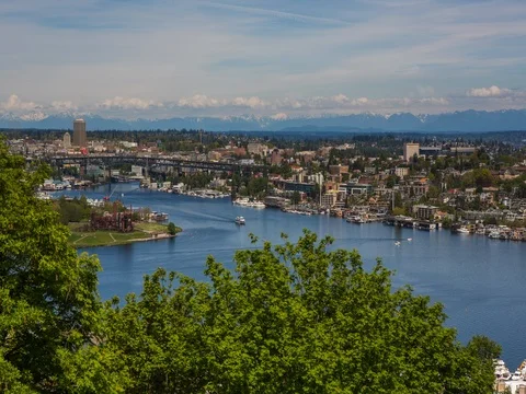 Lake Union Time-Lapse Stock Footage 76223153