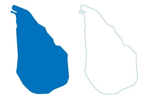Lake Vadkert (Hungary) map vector illustration, scribble sketch Stinky map Stock Illustration