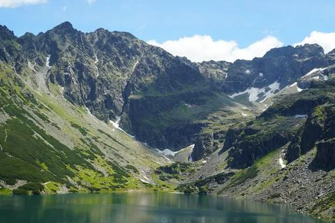 Lake in the valley Stock Photos