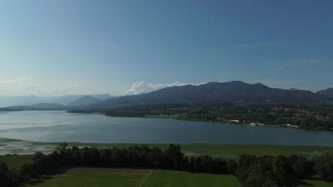 Lake Varese from a drone's perspective Stock Footage 265514485