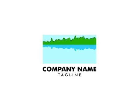 Lake vector illustration logo concept Stock Illustration