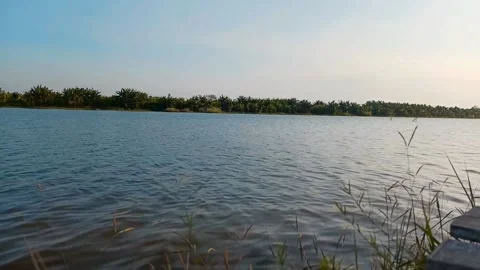 Lake view and waves Stock Footage 181433062