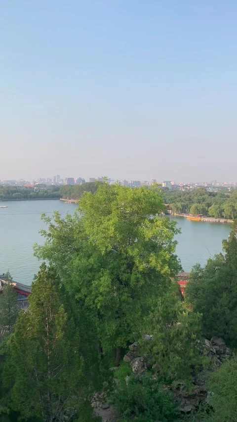 Lake view in Beijing Stock Footage 341982610