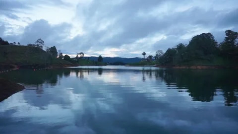 Lake view from the cabin Stock Footage 277863285