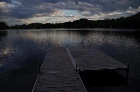 Lake view from the dock Stock Photos