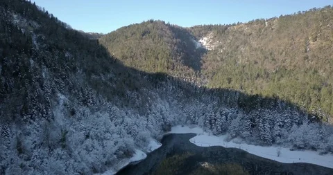 Lake view with drone downwards. Stock Footage 130024160