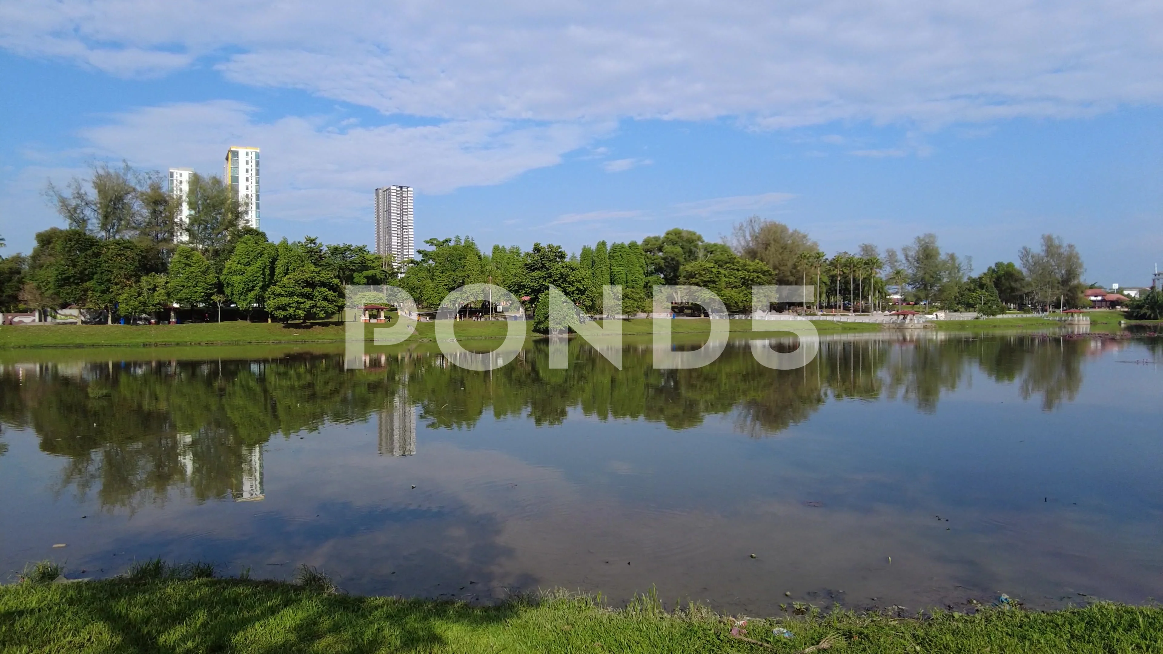 Lake View During Sunrise At Taman Tasik Stock Video Pond5