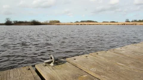 Lake view from a jetty Stock Footage 11067012