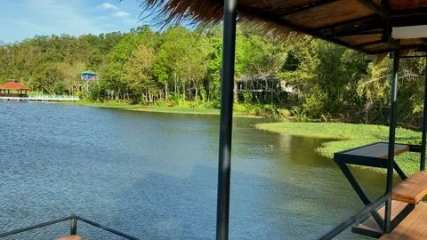 Lake view in the mountain Stock Footage 252122699