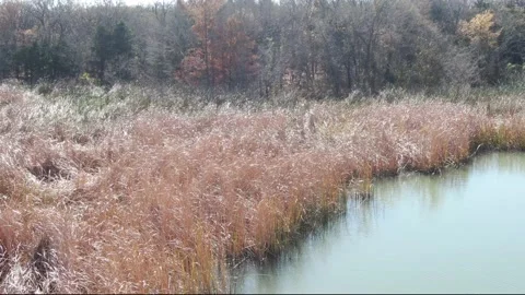 Lake view over Oklahoma Stock Footage 143514084