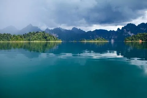 Lake view of Ratchaprapa dam Stock Photos