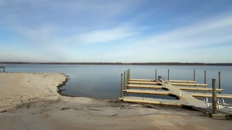 Lake view with sand 動画素材 294886589