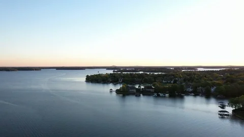 Lake view at sunset Stock Footage 107561627