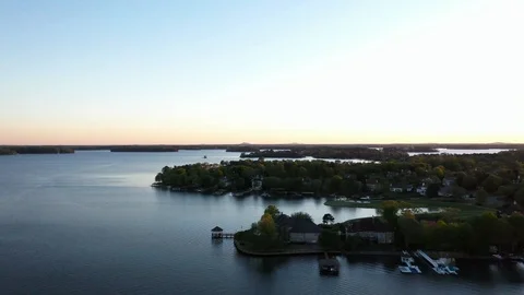 Lake view at sunset Stock Footage 107561631