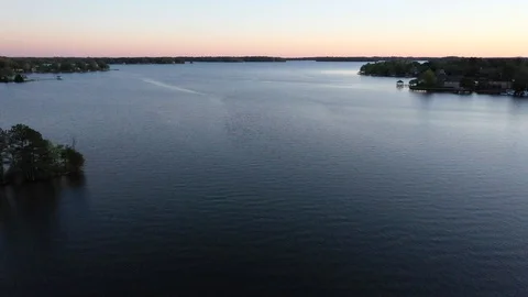 Lake view at sunset Stock Footage 107674495