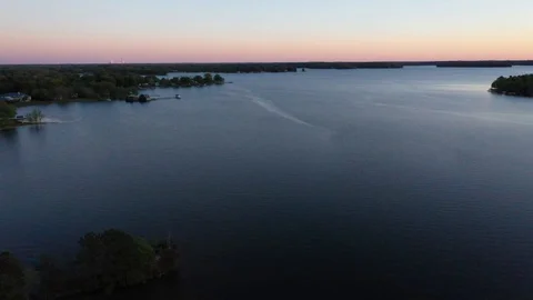 Lake view at sunset Stock Footage 107674672