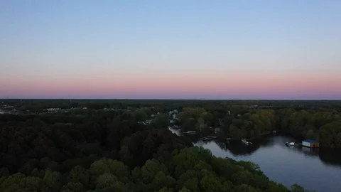 Lake view at sunset Stock Footage 107674728