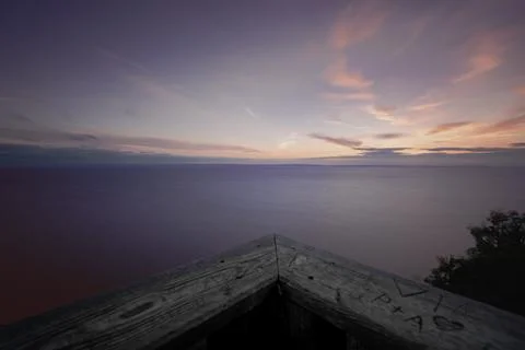 Lake view sunset Foto stock