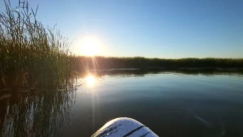Lake view with Surf walk Stock Footage 278770702