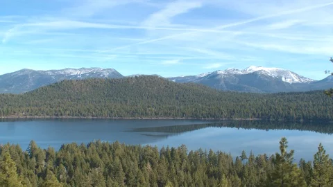 Lake View from Tahoe Trail Stock Footage 86170971